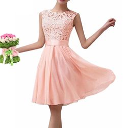 Damska letnia sukienka z koronkowym topem - mix kolorów