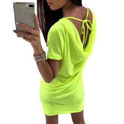 Mini haljina u neonskoj boji - 2 boje