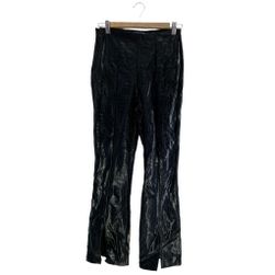 Кожени панталони със змийска шарка - Cindy h - камбанки - черни, размери XS - XXL: ZO_4d6c8994-a7b4-11ed-843e-8e8950a68e28