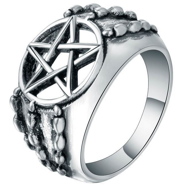 Pánsky prsteň s pentagramom 1