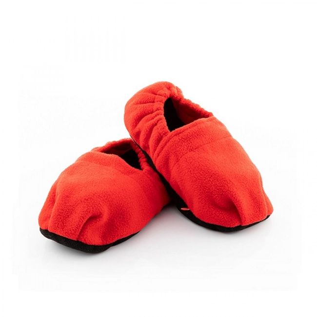 Červené fleecové neparfémované pantofle ZO_246547 1