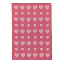 Хавлиени кърпи със сърце - розови ZO_265149