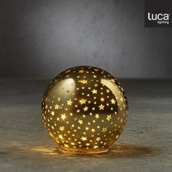 Dekoratív gömb - H14 x Ø15 cm - Üveg - Arany ZO_9968-M6944