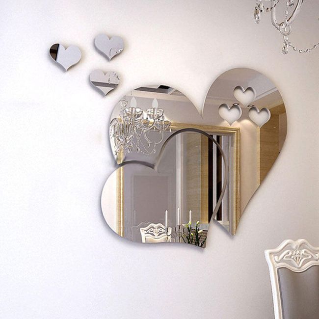 Öntapadó tükör szív alakú SR2 1
