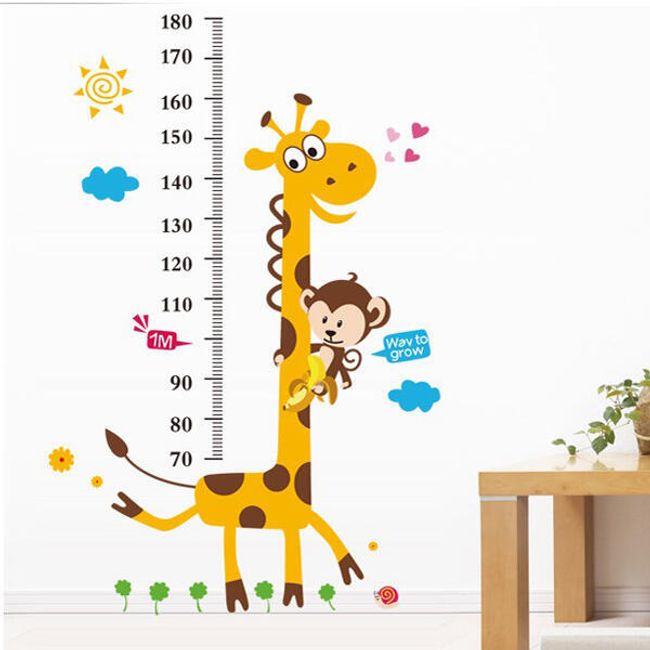 Metr pro děti - nalepovací žirafa na zeď 1