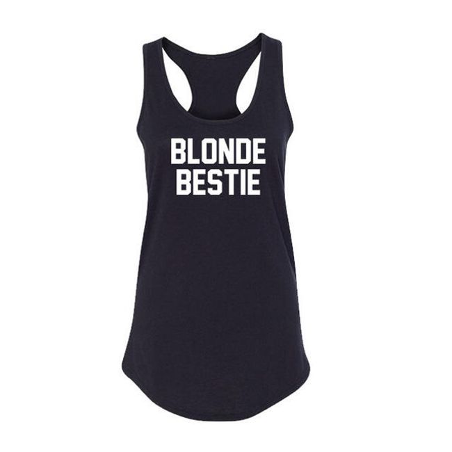 Majica bez rukava s natpisom BLONDE BESTIE i BRUNETTE BESTIE - 4 vel. 1