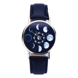 Uniseks zegarek z motywem księżyca - 5 kolorów