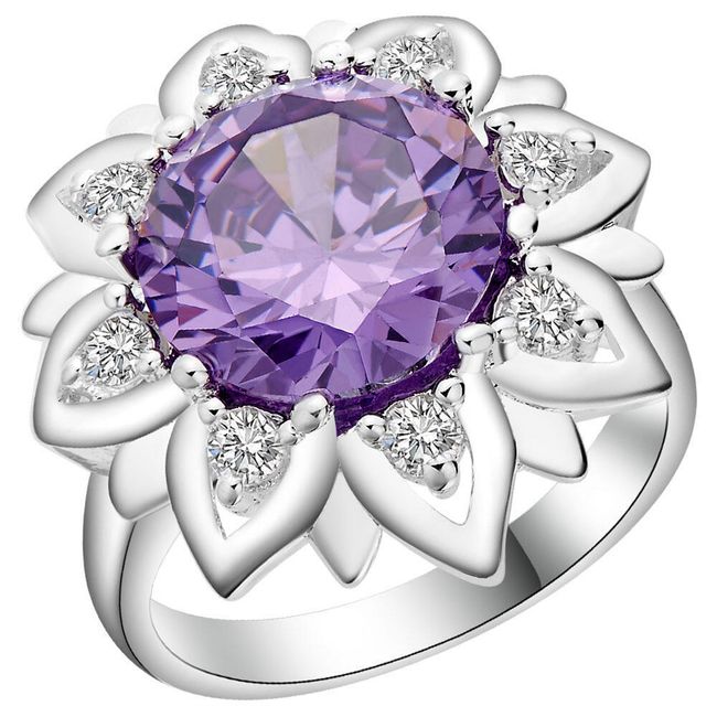 Dámský prsten s atraktivní květinou 1
