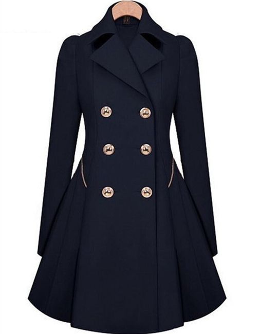 Elegantný dámsky kabát s gombíkmi - 3 farby 1