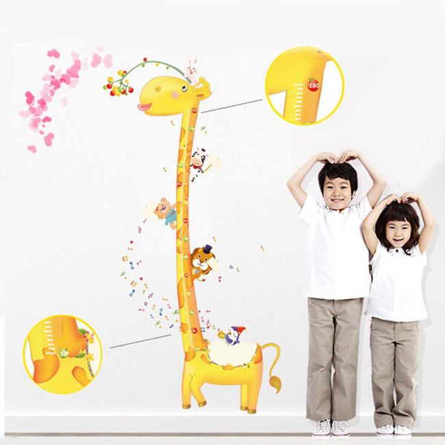 Dětský metr na zeď - Žirafa 1