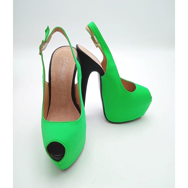 Дамски обувки на висок ток на платформа Intrépides, зелени, размери: ZO_dfffacec-13f7-11ed-870e-0cc47a6c9c84 1