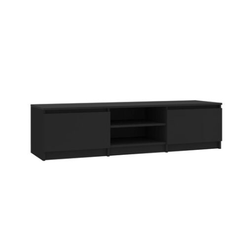 TV asztal fekete 140 x 40 x 35,5 cm forgácslapból ZO_805427-A