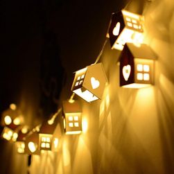 Božična LED luč - 10 hišic
