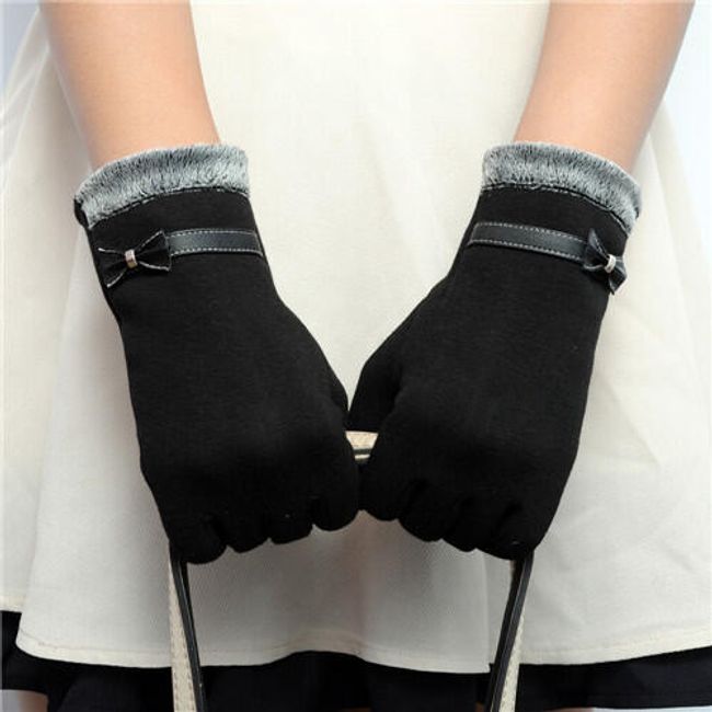 Rękawiczki zimowe damskie - eleganckie 1