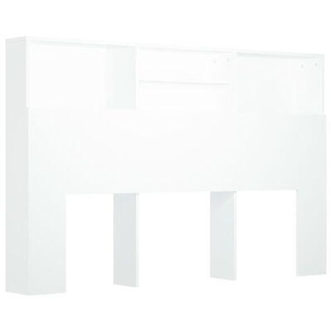 Čelo postele s úložným priestorom biele 160 x 19 x 103,5 cm ZO_811871-A 1