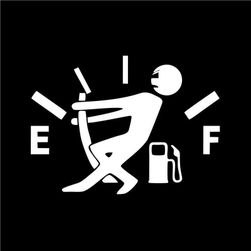 Samolepka na auto - prázdná nádrž