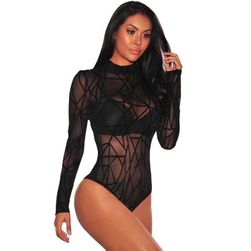 Body transparent cu mâneci lungi - 2 culori