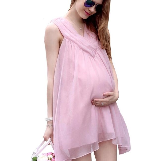 Lehoučké letní šaty pro těhotné 1