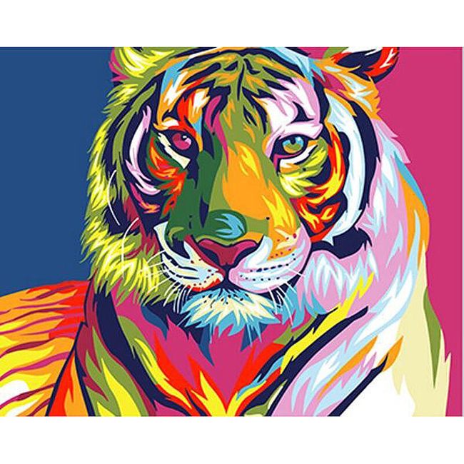 Tigris - festmény számokkal 1