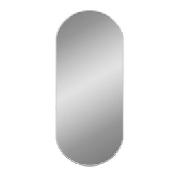 Srebrno zidno ogledalo 80x35 cm ovalno ZO_358416-A