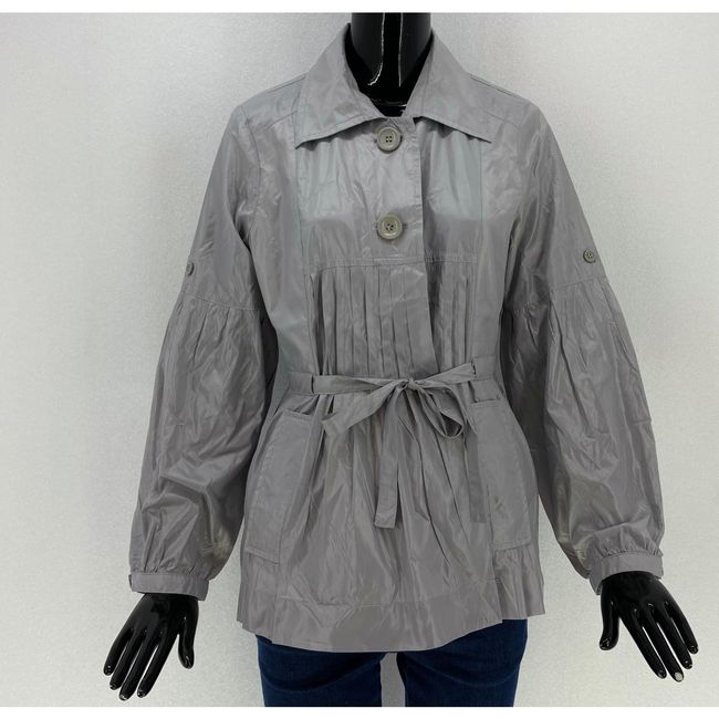 Дамско палто FREDA, сребристо, лъскаво, Текстилни размери CONFECTION: ZO_87ca6f04-9b05-11ed-ac1a-8e8950a68e28 1