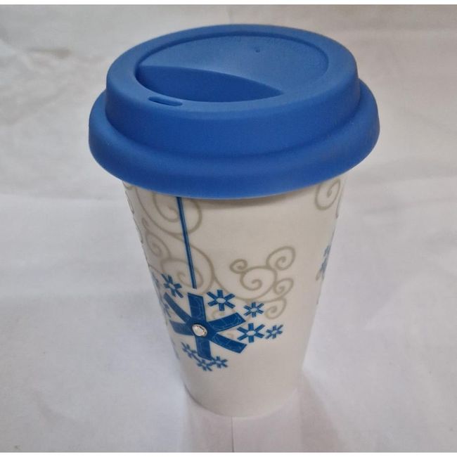 Керамична чаша със силиконов капак, 450 ml, цвят: ZO_a7d83b82-4b7d-11ed-b4f6-0cc47a6c9370 1
