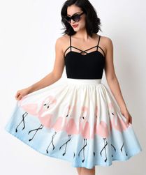 Ženska midi suknja s prekrasnim uzorcima - 4 varijante