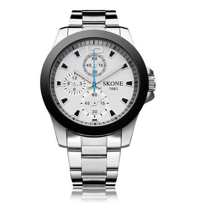 Pánské elegantní hodinky ve stříbrné barvě 1