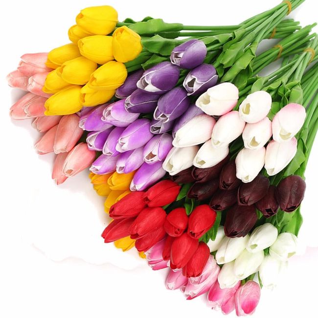 10 kusov umelých kvetín - tulipány 1