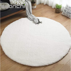 Okrúhly koberec do obývačky s vysokým vlasom ZO_218706