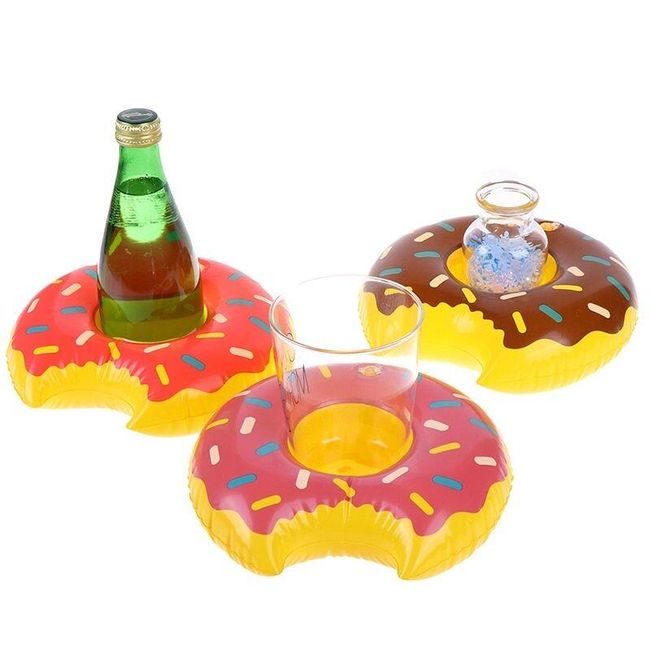 Set of inflatable drink holders Donuts 1
