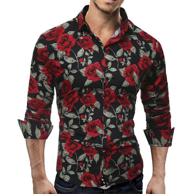 Koszula męska w róże - 2 kolory  1
