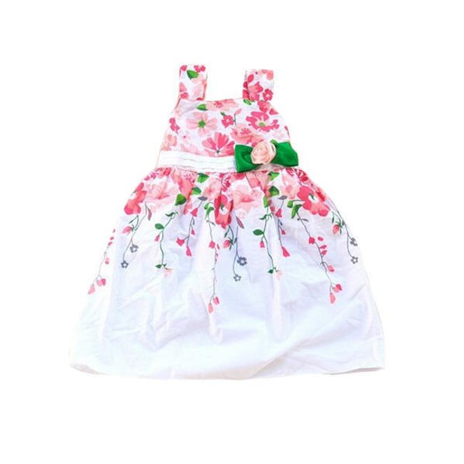 Letní dětské šaty zdobené květinami - velikost 90 1