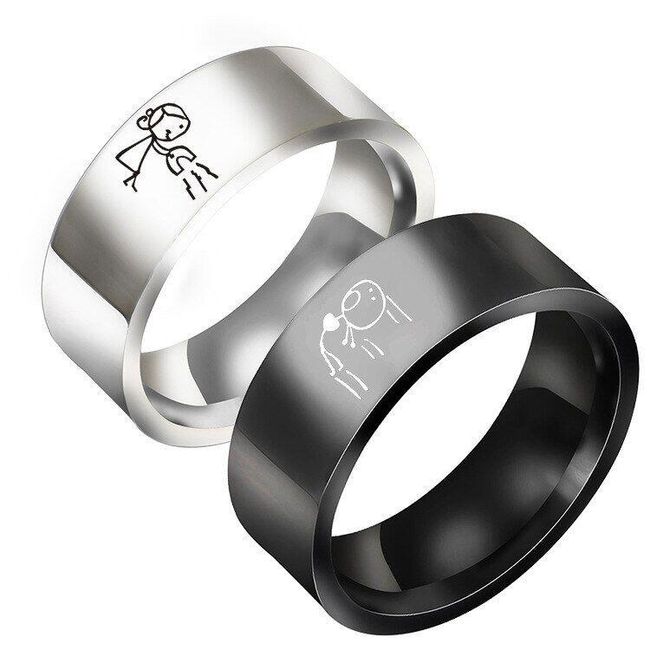 Matching couple rings set Magnetic Love 1