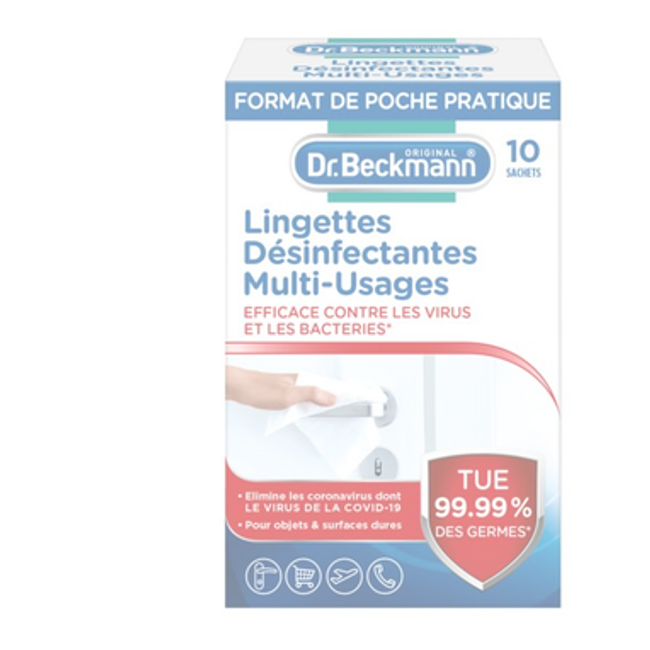 DR BECKMANN Víceúčelové dezinfekční utěrky 10ks ZO_252712 1