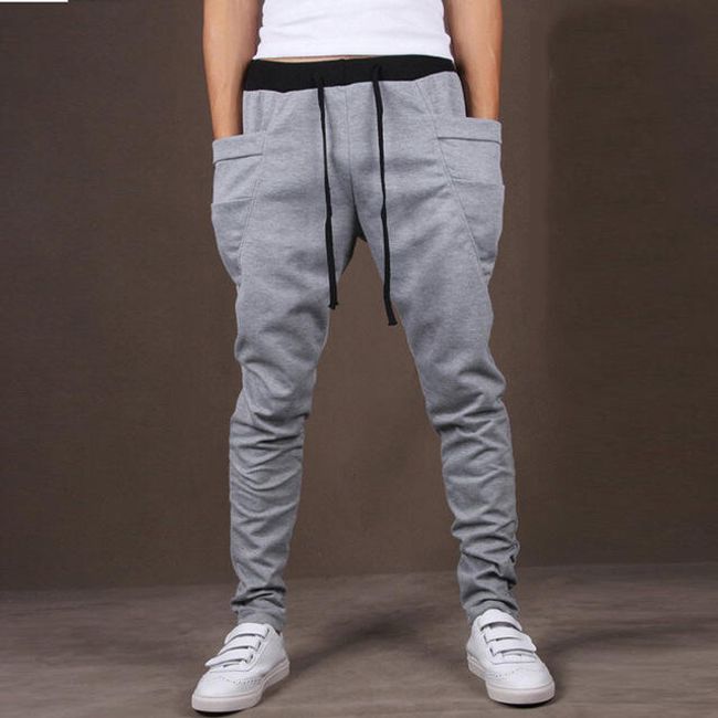 Мъжки спортни панталони със странични джобове 1