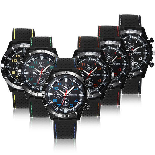 Silikonové hodinky ve sportovním stylu - 6 barev 1