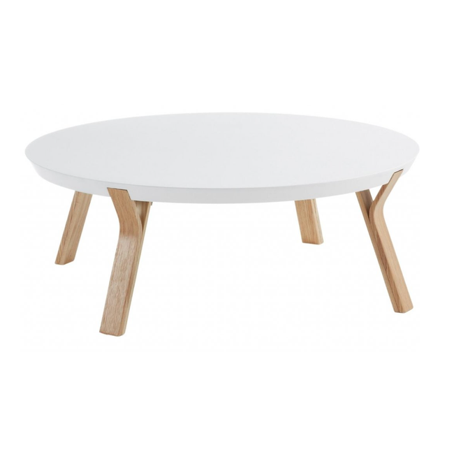 Bílý lakovaný konferenční stolek Dilos 90 cm ZO_254437 1