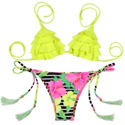 Brazilské bikiny s volánky na podprsence - 14 variant