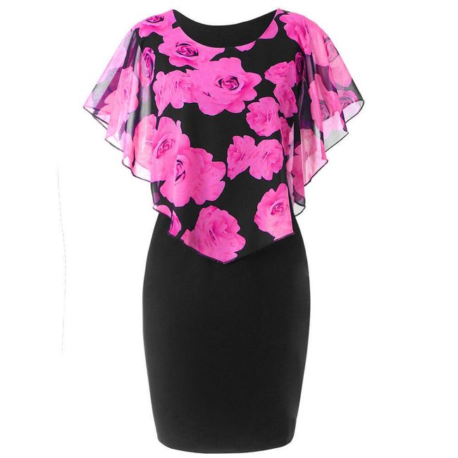 Damska sukienka Ericka w rozmiarach plus size - 7 kolorów , Ciemny róż  rozmiar - XL 1