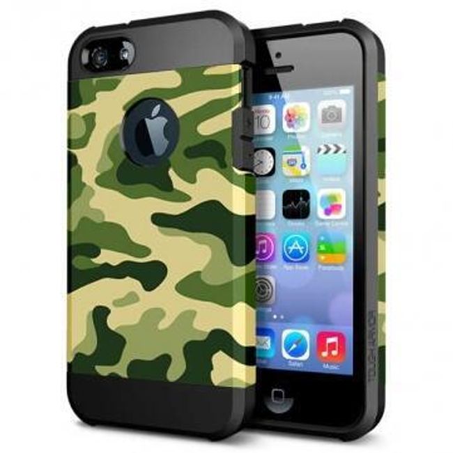 Kryt na iPhone 5 s vojenským vzorem - 3 barvy 1