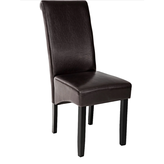 Zestaw 2 ergonomicznych krzeseł do jadalni z litego drewna cappuccino ZO_400555 1