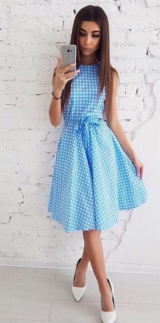 Dámské retro šaty s puntíky - 2 barvy 1