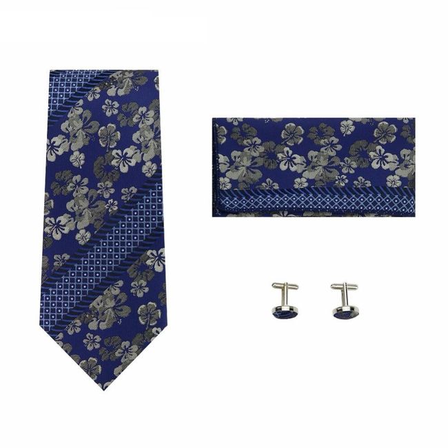 Pánska sada - kravata, vreckovku a gombíky 1