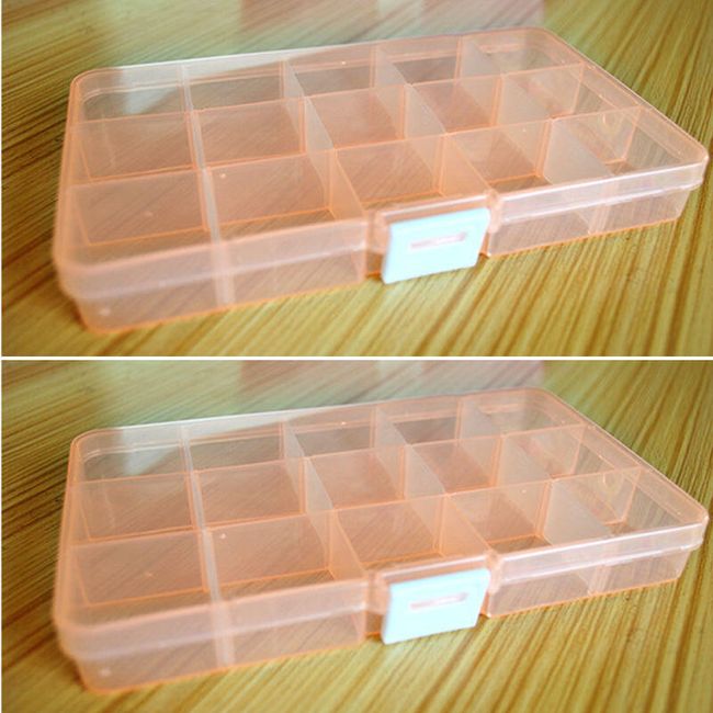 Univerzalna plastična škatla s predali 17,5 x 10,2 cm - več barv