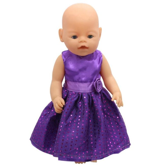 Šaty s mašlí pro větší panenku 1
