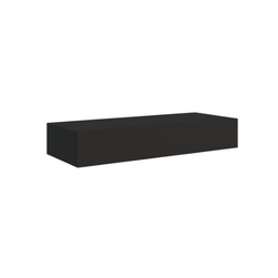 Półka ścienna z szufladą czarna 60 x 23,5 x 10 cm MDF ZO_330257-A