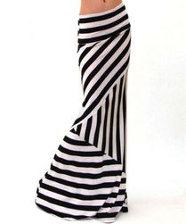 Maxi sukně v černobílé barvě - 2 varianty