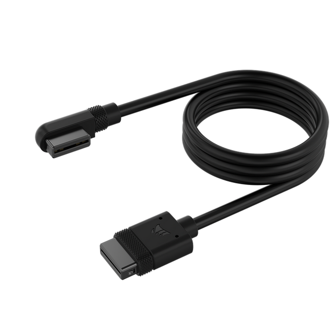 iCUE LINK kabel, 1x 600 mm s ravnim/tankim 90° konektorom, crni ZO_244138 1