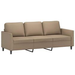 Canapea cu 3 locuri cappuccino 180 cm din piele artificială ZO_359342